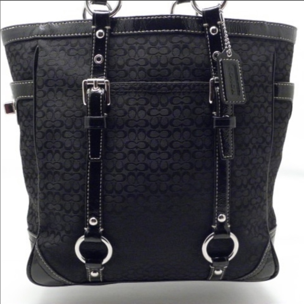 Coach Black Signature “C” Canvas Gallery Tote